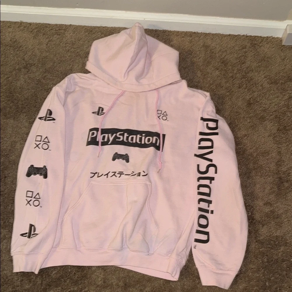Sony play station Pink Hoodie